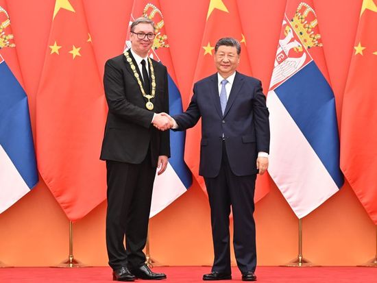 Posters: Key remarks of Xi's meeting with Serbian President Aleksandar Vucic