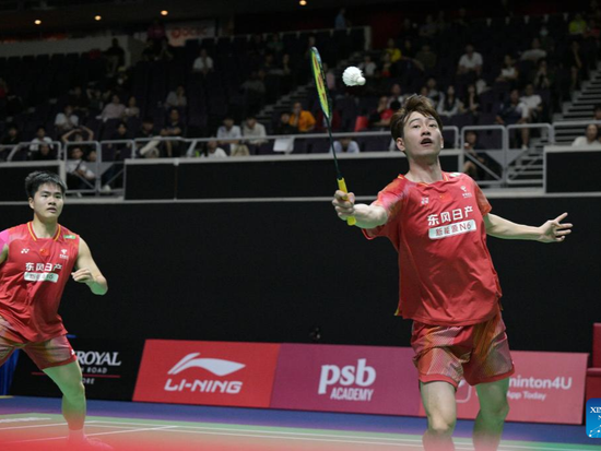 In pics: men's doubles round of 16 match at Singapore Badminton Open 2026