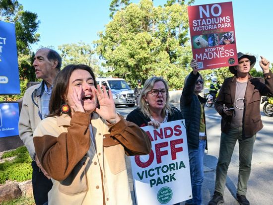 Brisbane begins work on the 2032 Olympics main stadium at Victoria Park after protesters moved