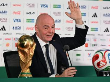 Press conference held before opening FIFA World Cup match