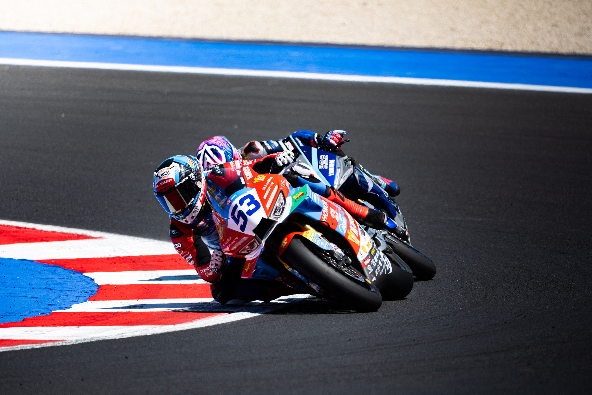 Valentin Debise (#53) of ZXMOTO competes in Race 1 of the FIM Supersport World Championship Emilia-Romagna Round at the Misano World Circuit Marco Simoncelli in Misano Adriatico, Italy, June 13, 2026. /VCG