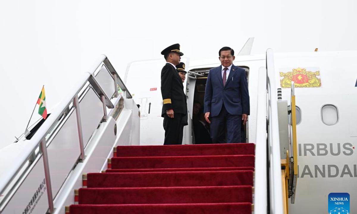 President of Myanmar Min Aung Hlaing arrives in Beijing, capital of China, June 15, 2026. At the invitation of Chinese President Xi Jinping, President of Myanmar Min Aung Hlaing arrived in Beijing on Monday for a state visit to China from June 15 to 19. Photo: Xinhua