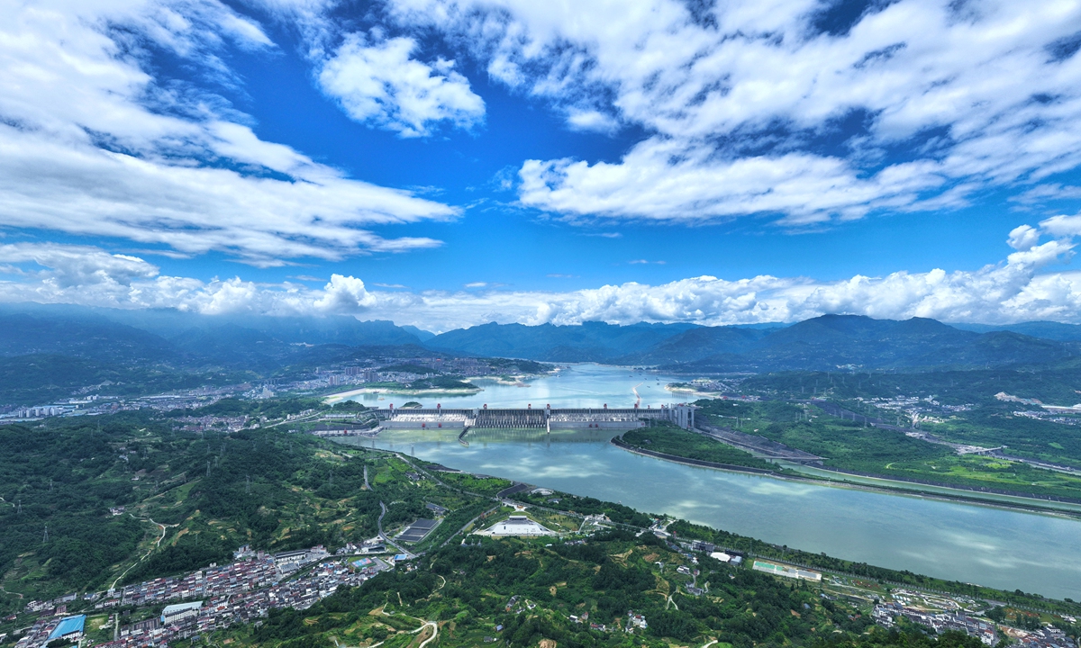 An aerial view of the Three Gorges Dam on June 19, 2026 Photo: Courtesy of China Three Gorges Corporation