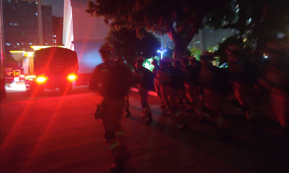 Fire department rescue teams in Chengdu, southwest China's Sichuan Province, were immediately placed on standby and prepared for rapid deployment following earthquakes on July 5, 2026. Photo: VCG