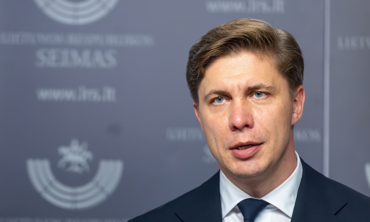 Lithuania's Prime Minister Mindaugas Sinkevicius Photo: VCG