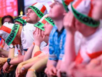 England football fans watch live broadcast of FIFA World Cup semifinal against Argentina in London