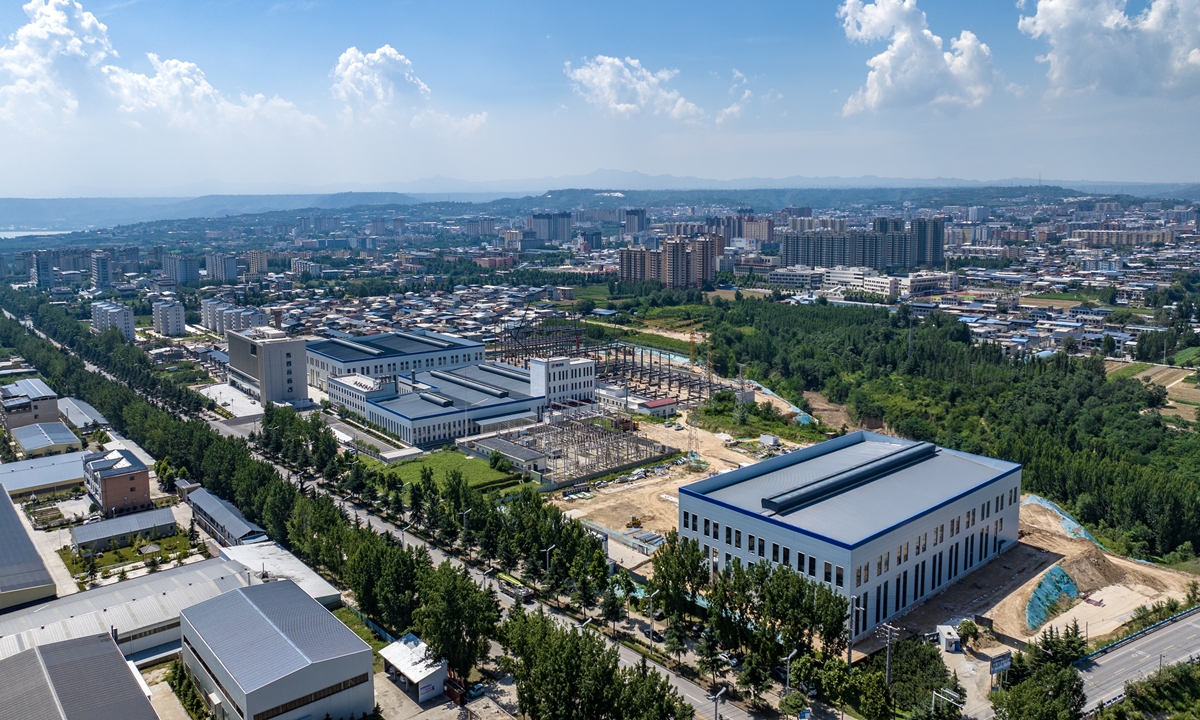 An aerial view of an automotive new materials industrial park in Yuncheng, North China's Shanxi Province Photo: VCG