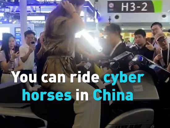 You can ride cyber horses in China