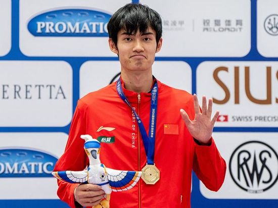 Olympic champions Sheng and Zhang earn one-two finish in men's 10m air rifle World Cup final