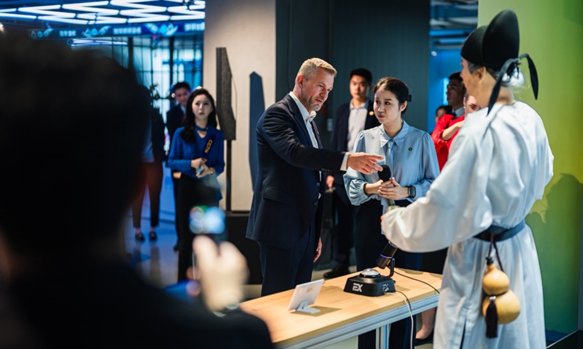 Slovak President Peter Pellegrini visits the Robot Mall in Yizhuang on July 28, 2026. Photo from Slovak President Peter Pellegrini's X
