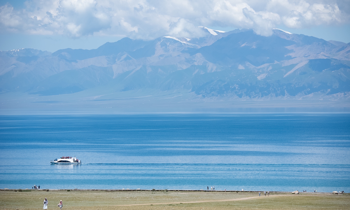 A view of Sayram Lake Scenic Area in Bortala Mongolian Autonomous Prefecture, Northwest China's Xinjiang Uygur Autonomous Region. Photo: VCG
