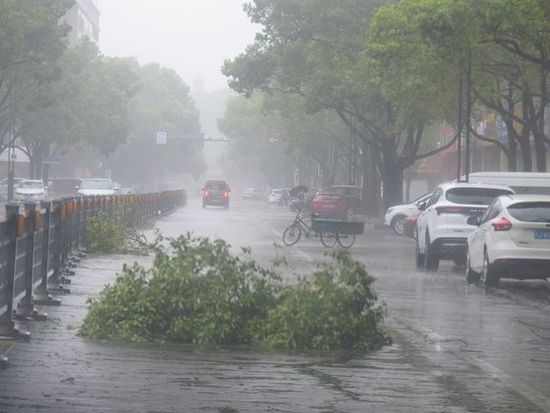 Typhoon Dolphin makes second landfall in China's Zhejiang