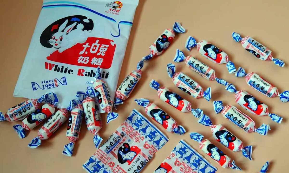 White Rabbit creamy candy wrapper Photo: VCG