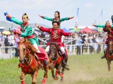 Nadam fair opens in Hinggan League, N China's Inner Mongolia