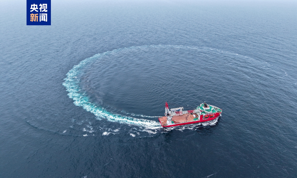 China delivers new homegrown deep-water offshore engineering vessel on August 21, 2026 in East China's Jiangsu Province. Photo: Screenshot from China Media Group