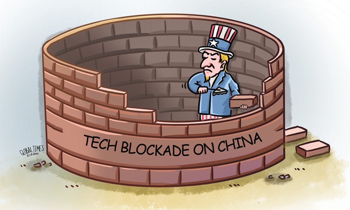US blockade on China llustration: Xia Qing/GT