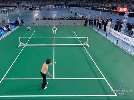 China's Galbot robot takes on tennis star Zheng Jie in world’s first human-robot match