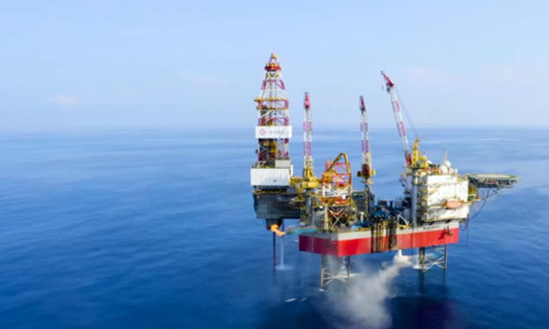 A view of the Huizhou 19-6 oilfield in the South China Sea. Photo: Screenshot of CNOOC post