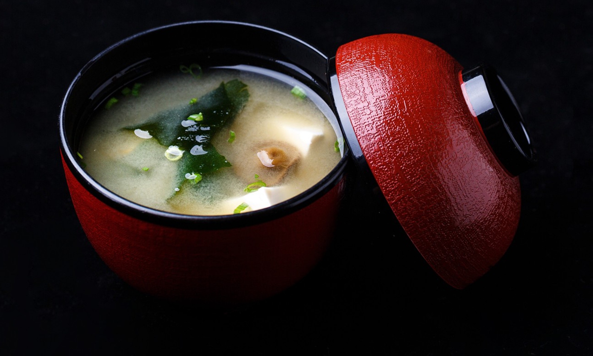 Japan's miso soup. Photo: VCG