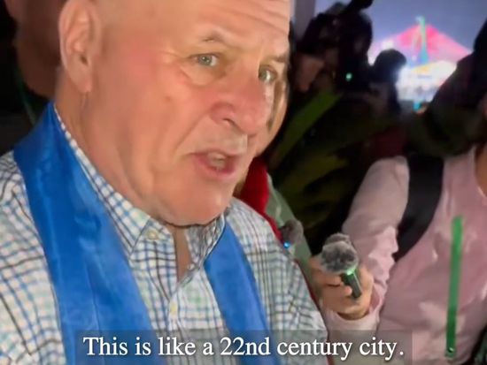 'This is like 22nd century city': American teacher watches light show, marvels at how China built a modern city from desert in 27 years