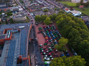 Farmers protest against Dutch government's nitrogen policy at town hall of Twenterand