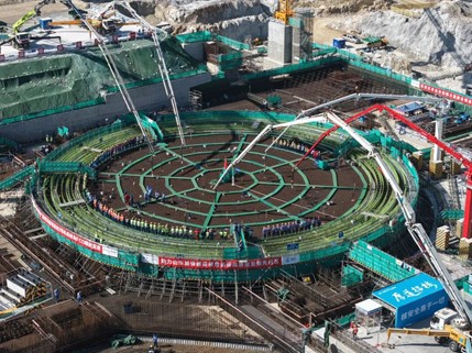 A view of the construction site of Unit 2 of the Zhaoyuan nuclear power project in East China's Shandong Province. Photo: Screenshot of a post by China General Nuclear Power Corporation