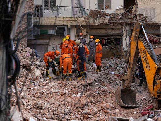Rescuers look for survivors after New Delhi hostel collapse kills 7
