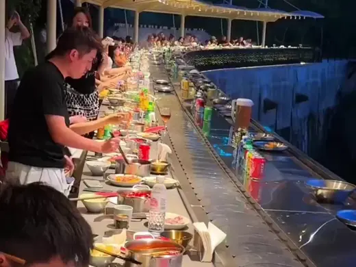 Hotpot with a side of sunset