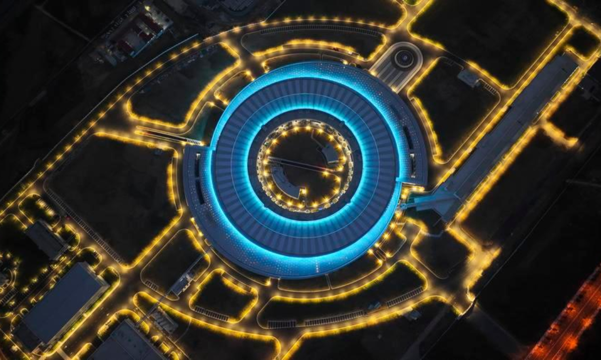 An aerial drone photo taken on Sept. 16, 2026 shows the Hefei Advanced Light Facility (HALF) under construction in Hefei, east China's Anhui Province. (Xinhua/Zhou Mu)