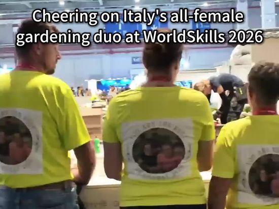Cheering on Italy's all-female gardening duo at WorldSkills 2026