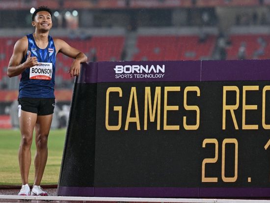 Thailand's Puripol Boonson breaks men's 200m Asian Games record in the semifinals
