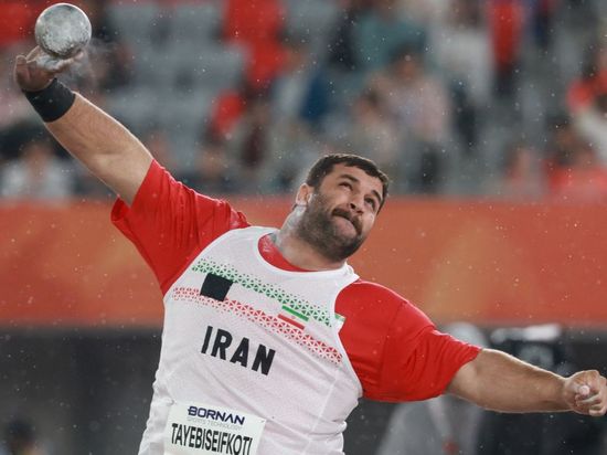 Iran's Mohammadreza Tayebise breaks men's shot put Asian Games record