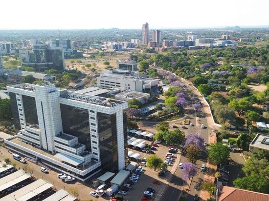 City view of Gaborone in Botswana