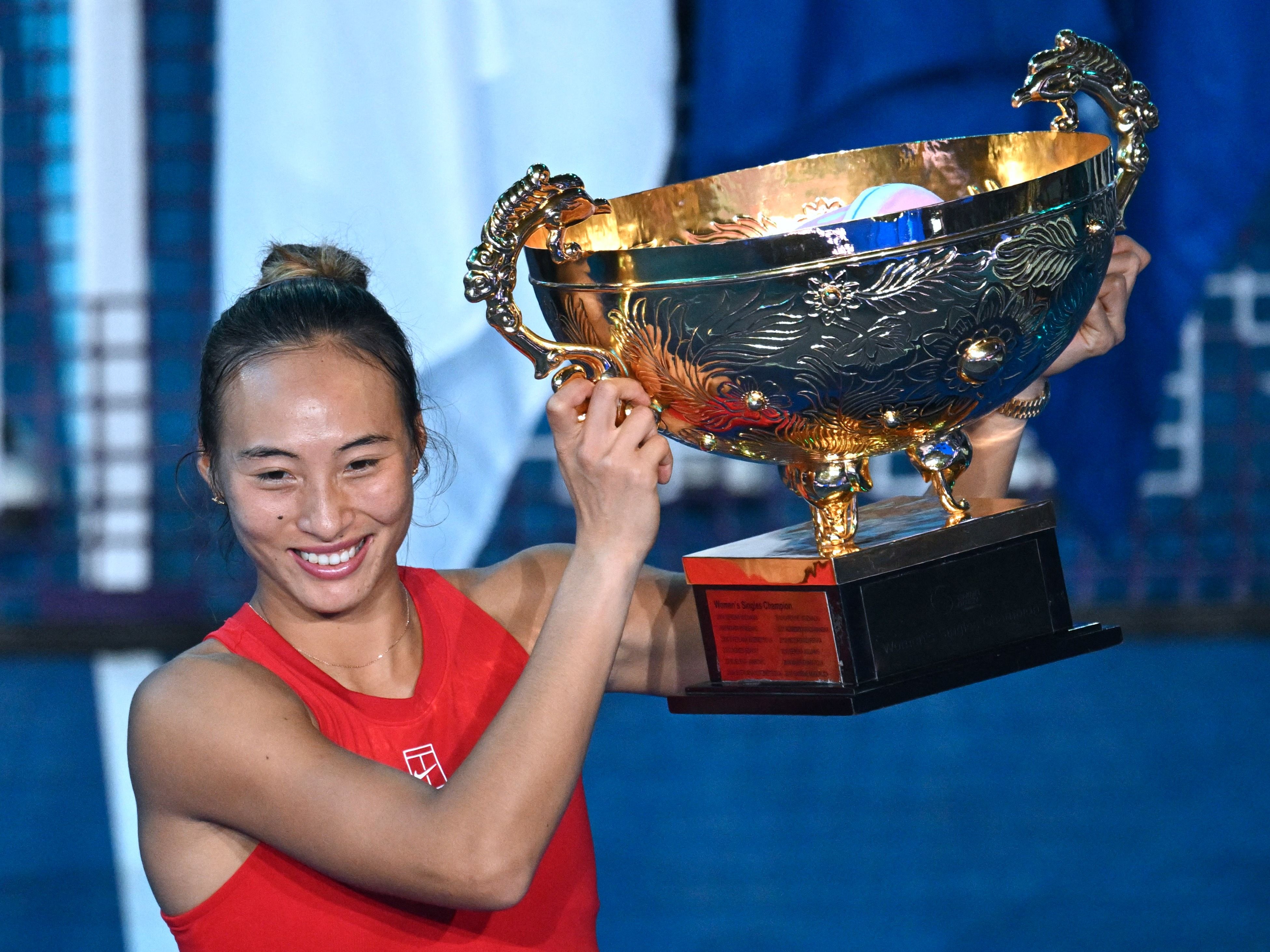 Zheng Qinwen claims maiden WTA 1000 title at China Open