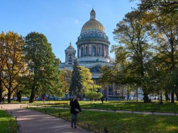 Autumn scenery in St. Petersburg, Russia