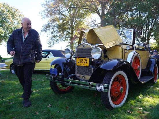 Vintage car show held at Fort Totten in New York