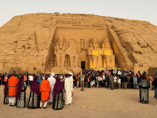 Twice a year, a golden sunbeam illuminates a 3,000-year-old Egyptian temple