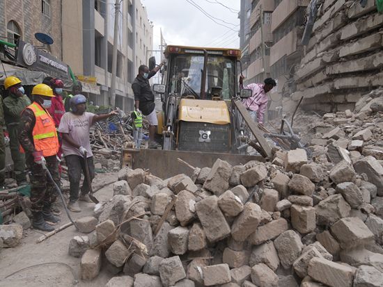 4 rescued on third day after Kenya building collapse as families lose hope