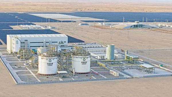 The world's largest 60-MW liquid air energy storage project in Golmud, Northwest China's Qinghai Province Photo: Courtesy of CGDG