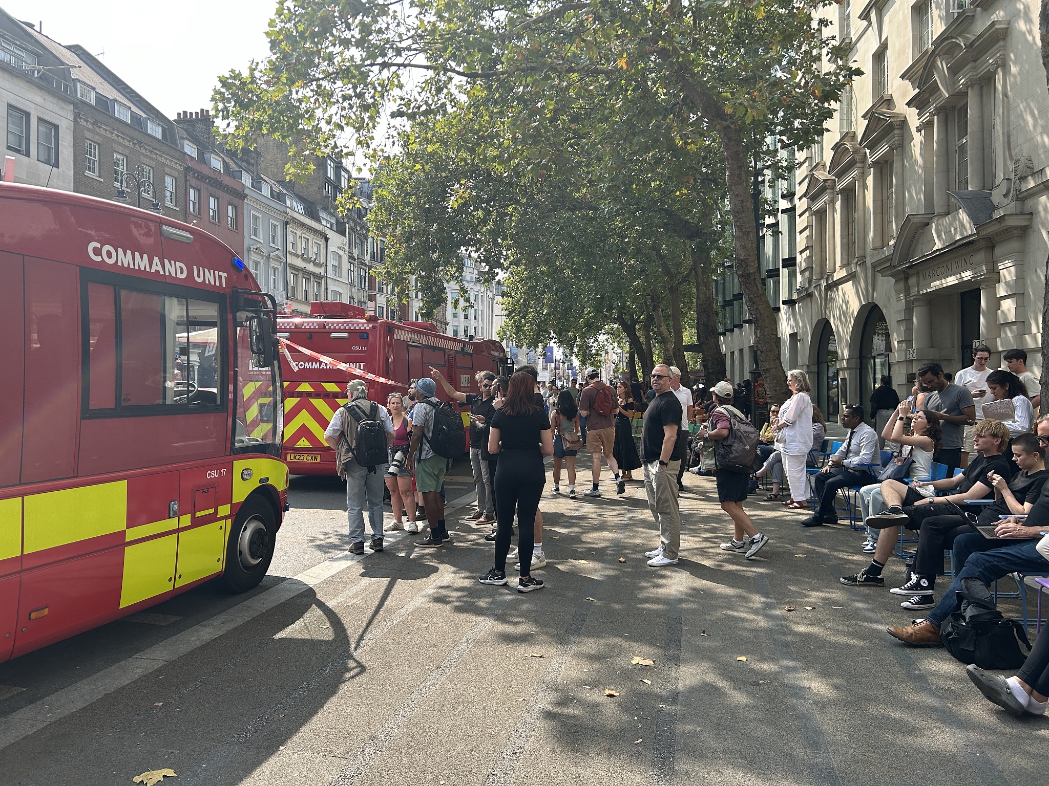 Around 100 firefighters sent to tackle fire at London landmark
