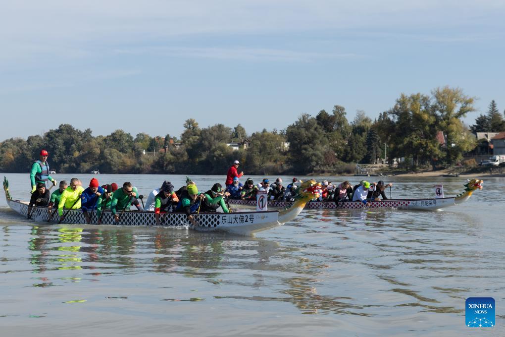Dragon boat race held in Hungary