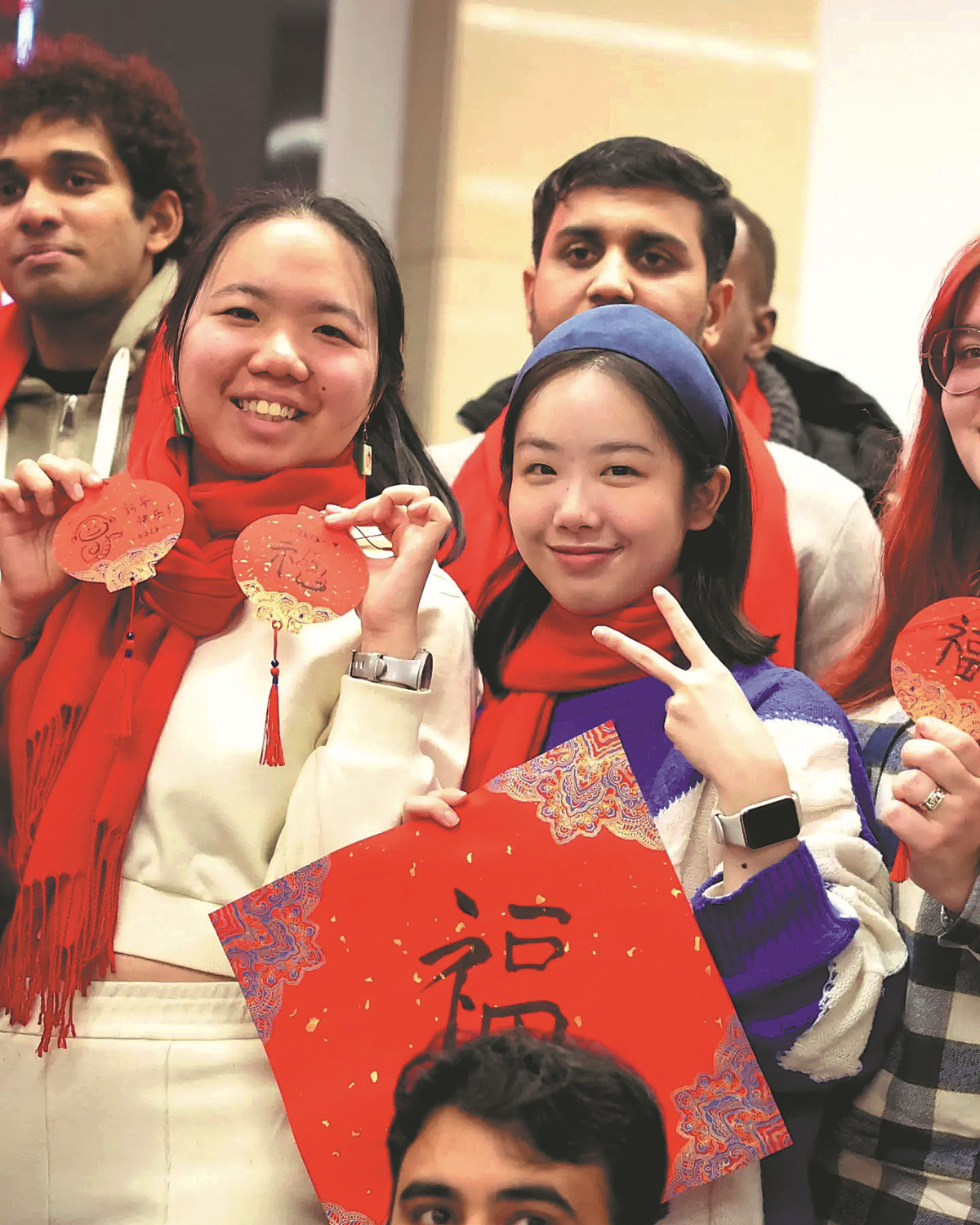 Drawing Spring Mounting University students help cement ties