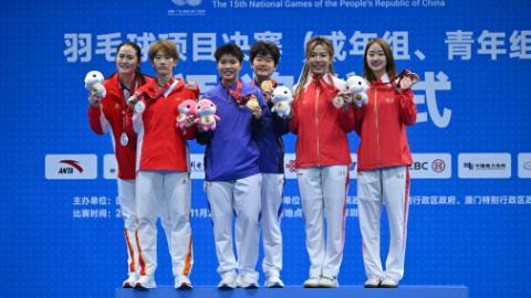 Highlights of women's doubles of badminton at National Games