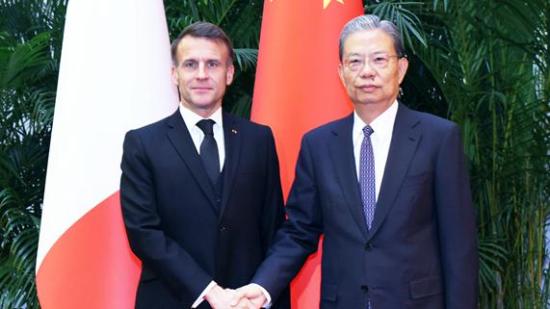 China's top legislator meets French president
