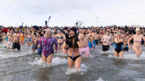 Toronto Polar Bear Dip event held in Canada