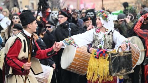 Carnival celebration held in village of Vevcani, North Macedonia
