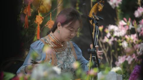 Floral display held in Singapore to greet upcoming Chinese Year of the Horse
