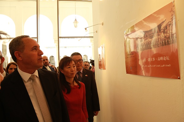 minister-counsellor Hongyan He and the minister of culture，Azzedine Mihoubi. photo.jpg