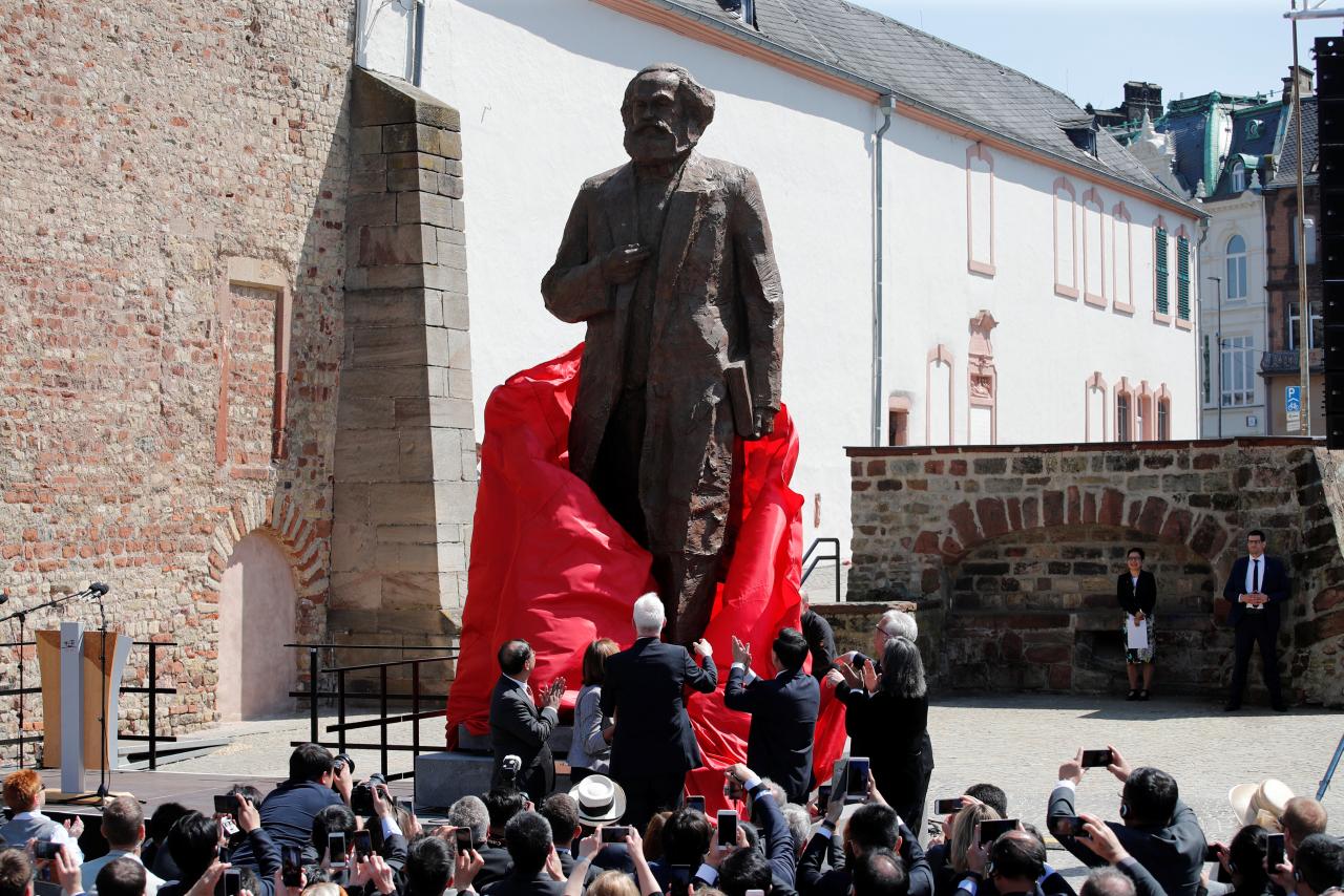 Image result for marx statue germany reuters