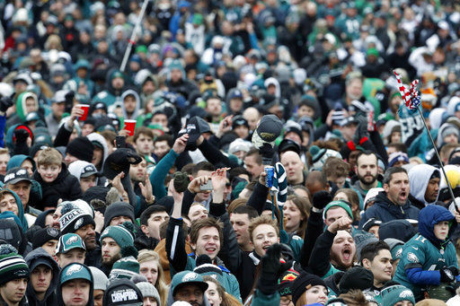 Eagles fans flock to Philadelphia to fete champs at parade